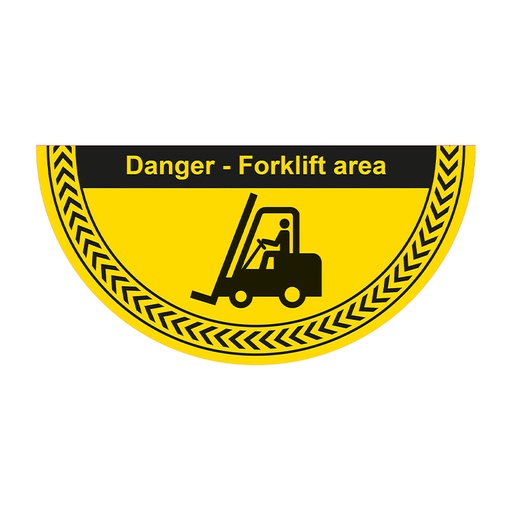 [HBS 16062] Danger Forklift Area - R9 Floor Graphic (750mm x 375mm)