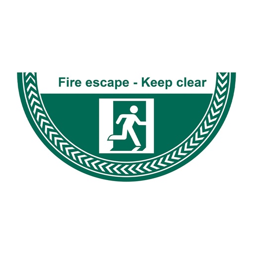 [HBS 16065] Fire Escape Keep Exit Clear - R9 Floor Graphic (750mm x 375mm)