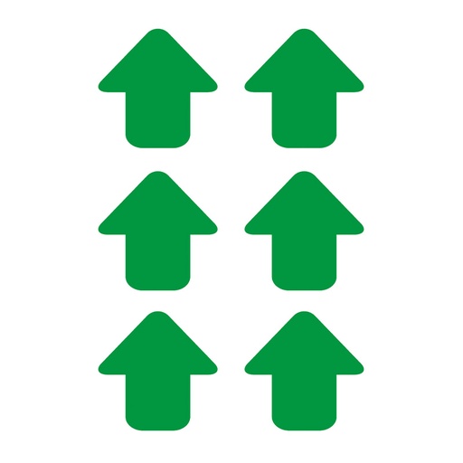 [HBS 16052] Green Arrows - R9 Floor Signals (90mm x 90mm) Pack of 100