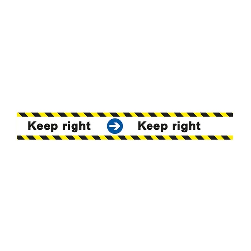 [HBS 16088] Keep Right - R9 Floor Graphic (800mm x 100mm)