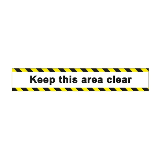 [HBS 16085] Keep This Area Clear - R9 Floor Graphic (600mm x 100mm)