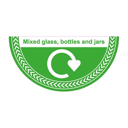 [HBS 16082] Mixed Glass, Bottles And Jars - R9 Floor Graphic (750mm x 375mm)