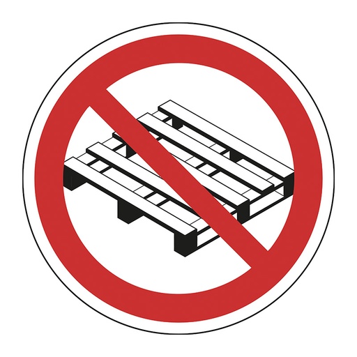 [HBS 16007] No pallets symbol - R9 Floor Graphic (400mm dia.)