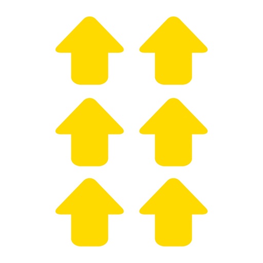 [HBS 16048] Yellow Arrows - R9 Floor Signals (90mm x 90mm) Pack of 100