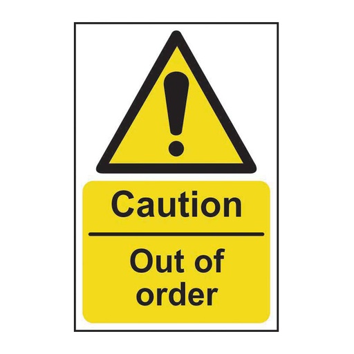 [HBS 11179] Caution Out of order - SAV (200 x 300mm)