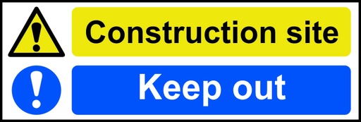 [HBS 12380] Construction site keep out - SAV (300 x 100mm)