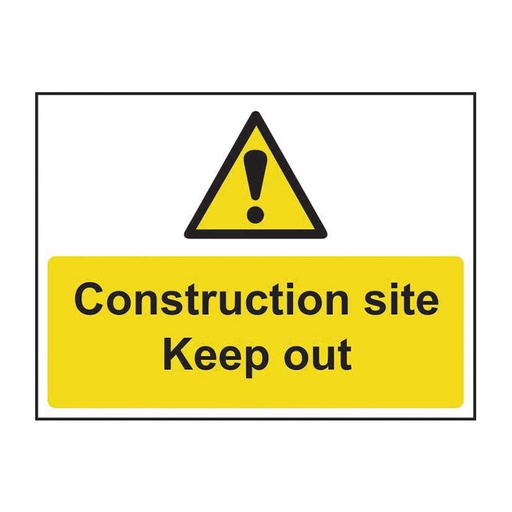 [HBS 12400] Construction site Keep out - SAV (600 x 450mm)