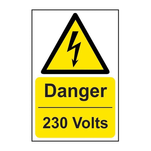 [HBS 14423] Danger 230 Volts - SAV (200 x 300mm)