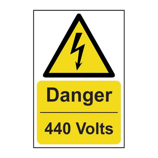 [HBS 11009] Danger 440 volts - SAV (200 x 300mm)