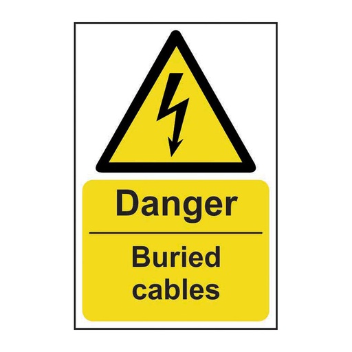 [HBS 11035] Danger Buried cables - SAV (200 x 300mm)