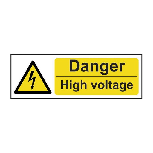 [HBS 11087] Danger High voltage - SAV (600 x 200mm)