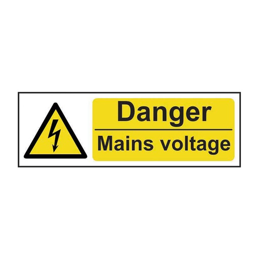 [HBS 11089] Danger Mains voltage - SAV (300 x 100mm)