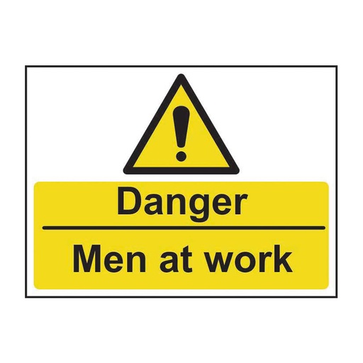 [HBS 11225] Danger Men at work - SAV (600 x 450mm)