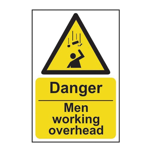 [HBS 11115] Danger Men working overhead - SAV (400 x 600mm)