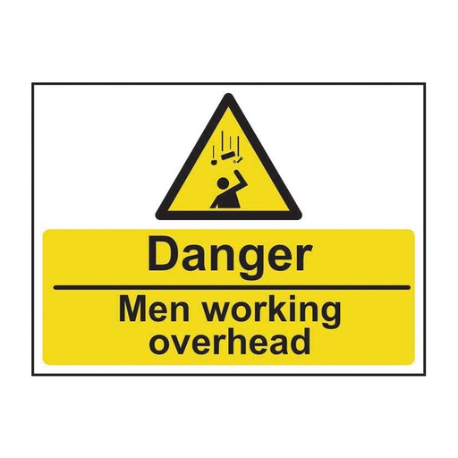 [HBS 11123] Danger Men working overhead - SAV (600 x 450mm)