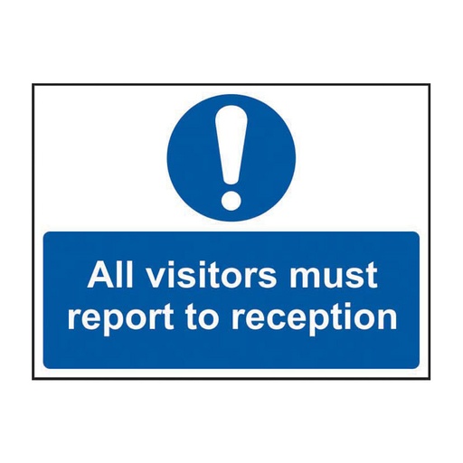 [HBS 14413] All visitors must report to reception - SAV (300 x 200mm)