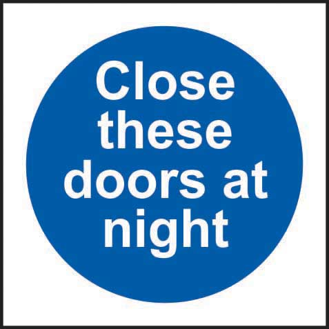 [HBS 11346] Close these doors at night - SAV (150 x 150mm)