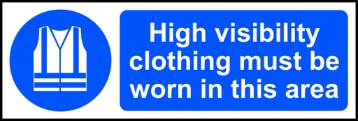 [HBS 11688] High visibility clothing must be worn in this area - SAV (300 x 100mm)