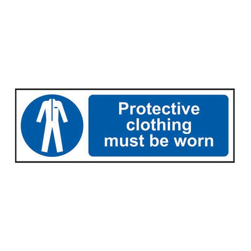 [HBS 11382] Protective clothing must be worn - SAV (600 x 200mm)