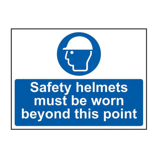 [HBS 11450] Safety helmets must be worn beyond this point - SAV (600 x 450mm)