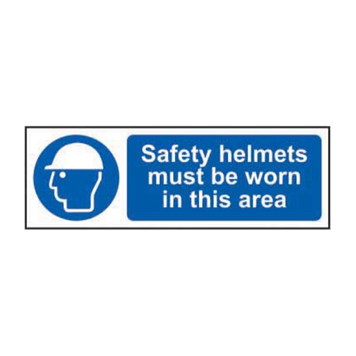 [HBS 11410] Safety helmets must be worn in this area - SAV (600 x 200mm)