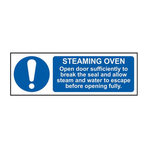 [HBS 11490] STEAMING OVEN  Open door sufficiently to break the seal - SAV (300 x 100mm)