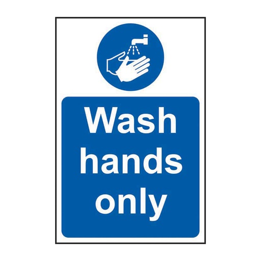 [HBS 11472] Wash hands only - SAV (200 x 300mm)