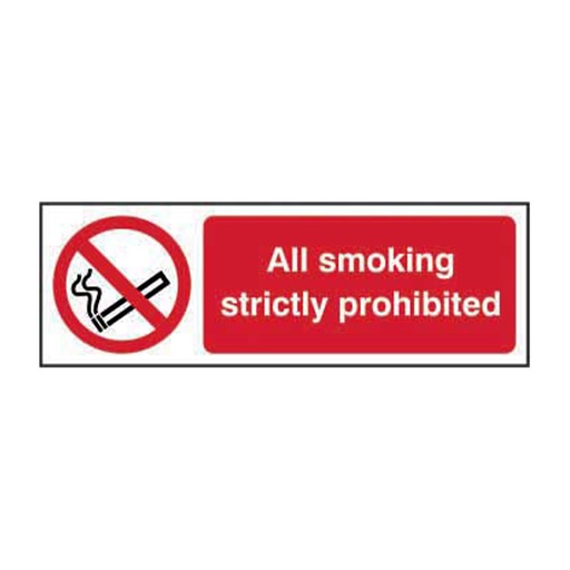 [HBS 11852] All smoking strictly prohibited - SAV (600 x 200mm)