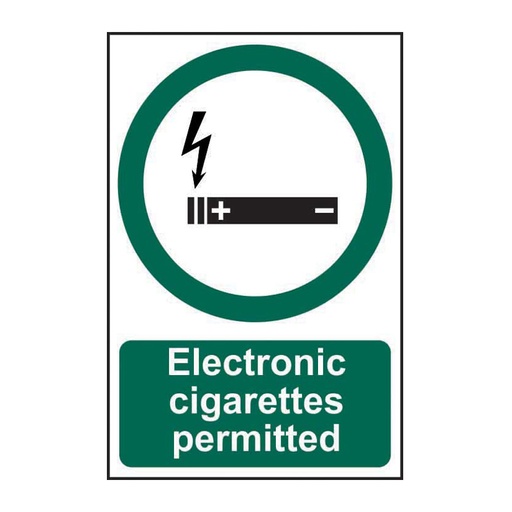 [HBS 14814] Electronic cigarettes permitted - SAV (200 x 300mm)