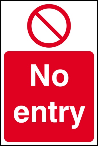 [HBS 13862] No entry, no man symbol - SAV (200 x 300mm)