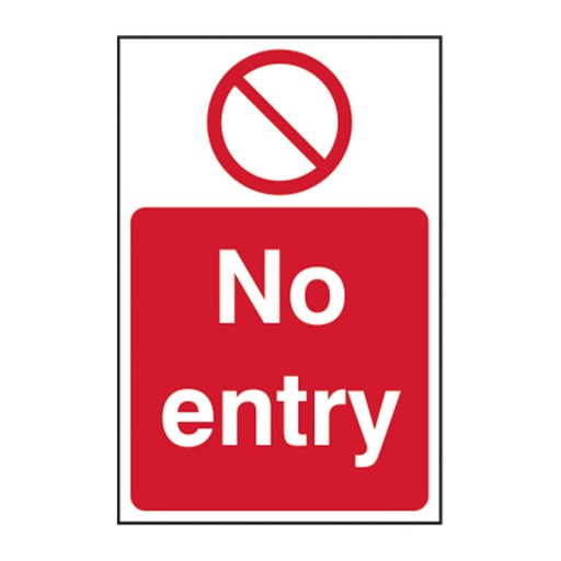 [HBS 13864] No entry, no man symbol - SAV (400 x 600mm)