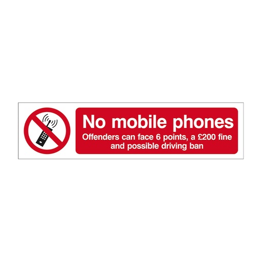 [HBS 17227] No mobile phones Offenders can face... - SAV (200 x 50mm) Pack of 2