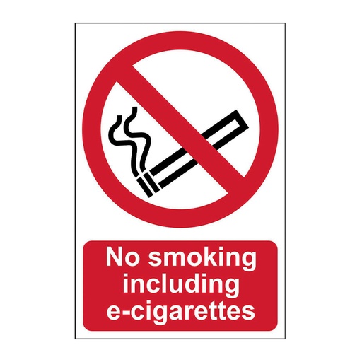 [HBS 14809] No smoking including e-cigarettes - SAV (148 x 210mm)