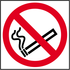 [HBS 0553SAVV10] No smoking symbol (Multipack of 10) - SAV (100 x 100mm) (Pack of 10)