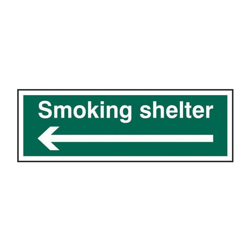 [HBS 11907] Smoking shelter (Arrow left) - SAV (300 x 100mm)