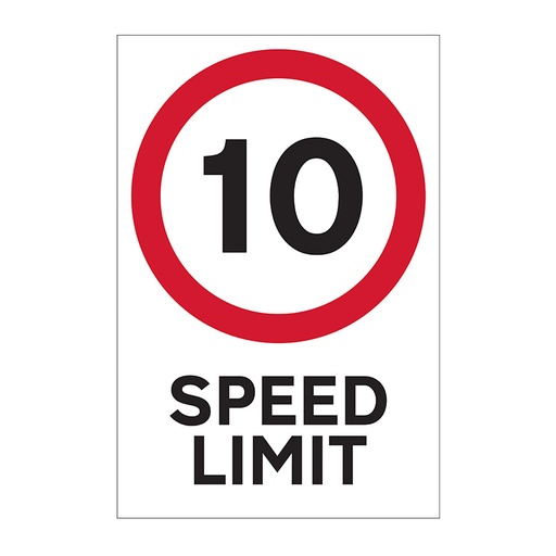 [HBS 14609] 10mph speed limit - FMX (400 x 600mm)