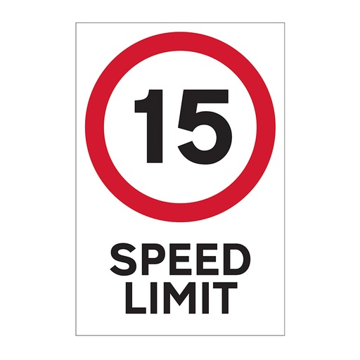 [HBS 14610] 15mph speed limit - FMX (400 x 600mm)