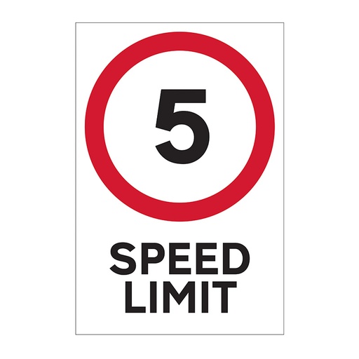 [HBS 14608] 5mph speed limit - FMX (400 x 600mm)