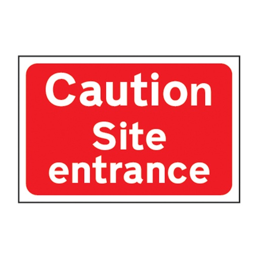 [HBS 13922] Caution Site entrance - FMX (600 x 400mm)