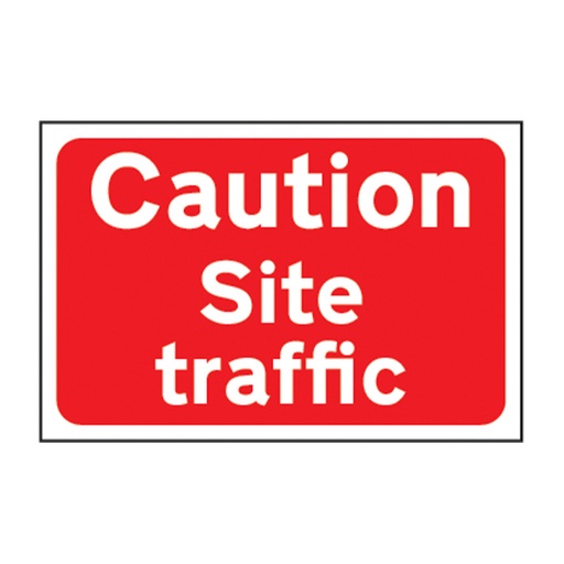 [HBS 13924] Caution Site traffic - FMX (600 x 400mm)