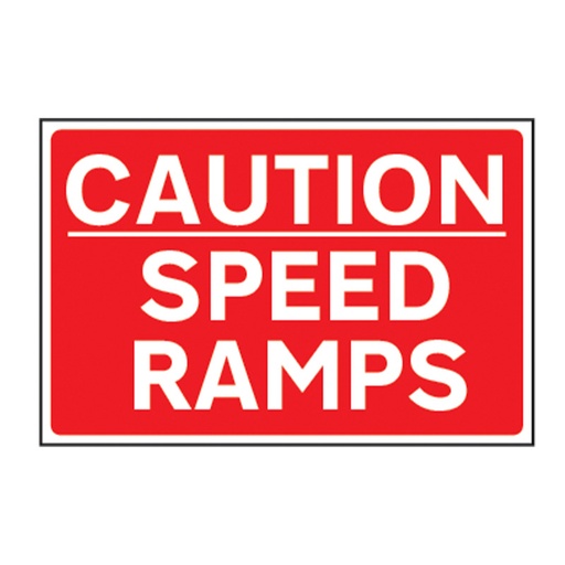 [HBS 4350] Caution Speed ramps - FMX (600 x 400mm)