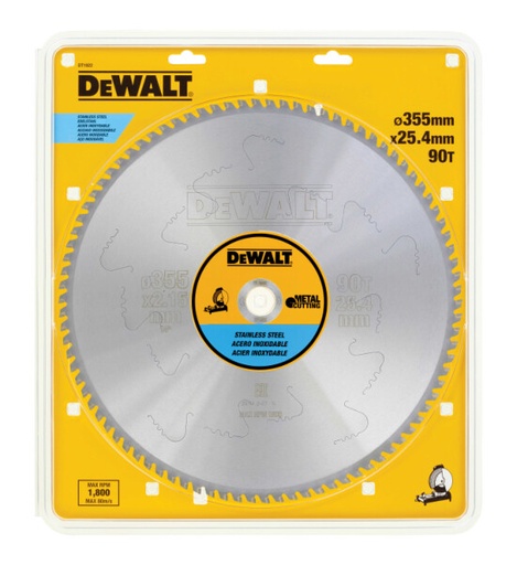 [DEWDT1922-QZ] DeWalt 355x25.4 90T Stainless Steel Stationry