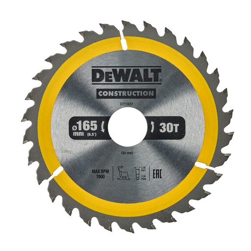 [DEWDT1937-QZ] DeWalt Construction Circ Saw Blade 165x30mm 30T (Ac)