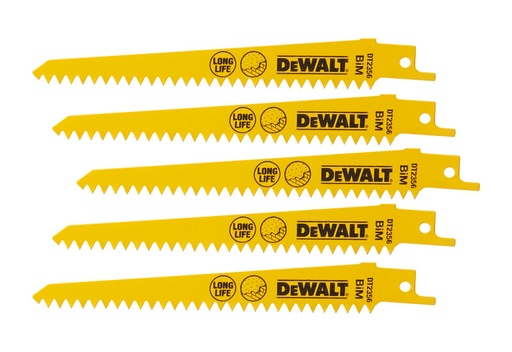 [DEWDT2356-QZ] DeWalt 152mm Recip Specialist S628Df 5 Bi Metal Construction Blade For Splinter Free Cuts In Plaster.