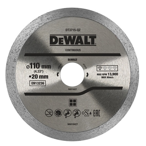 [DEWDT3715-QZ] DeWalt Premium Disc 110mm - Handheld Tile Saw 110x20