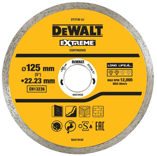 [DEWDT3736-XJ] DeWalt 125mm Tile Cutting Sintered Diamondblade