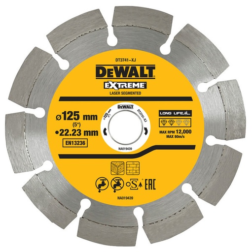 [DEWDT3741-XJ] DeWalt 125mm Building Mats/Concrete Laserwelded