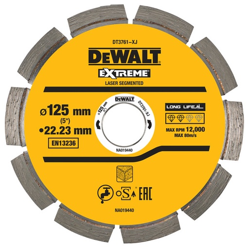 [DEWDT3761-XJ] DeWalt 125mm Hard Concrete/Granite Laser Welded