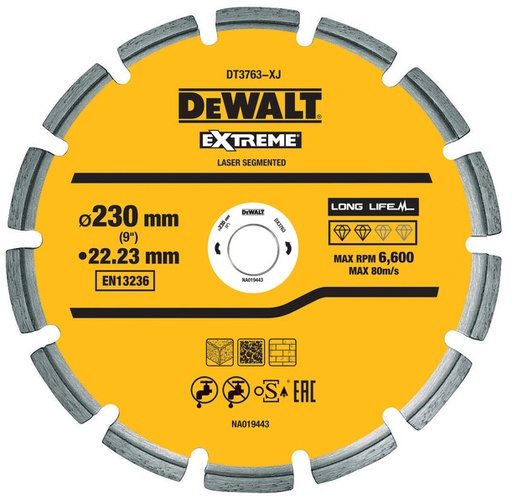 [DEWDT3763-XJ] DeWalt 230mm Hard Concrete/Granite Laser Welded