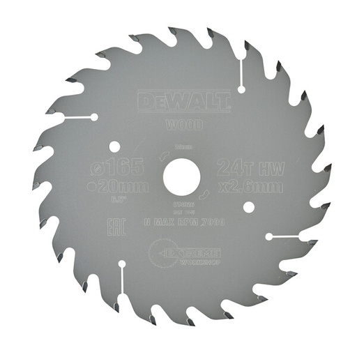 [DEWDT4026-QZ] DeWalt 165 24 20 Extreme Blade Atb